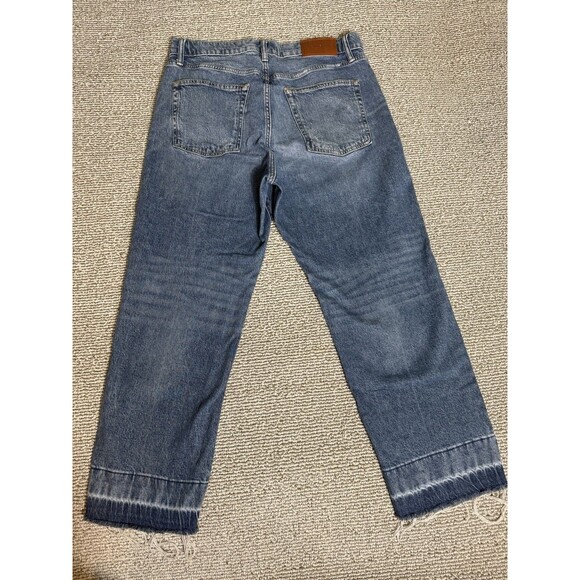 lucky brand jeans womens 10/30 90s Loose Hi Rise Crop Button Fly Distressed - Picture 5 of 9